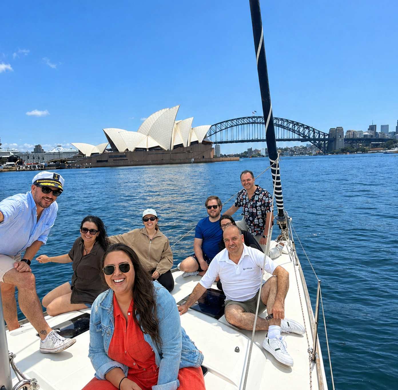 The Lumen Resources team on Sydney Harbour